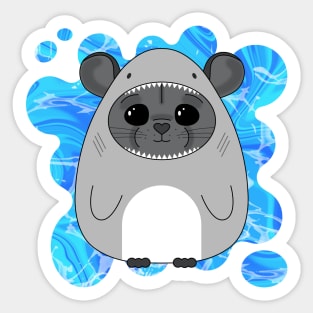 Chinchilla Shark Sticker